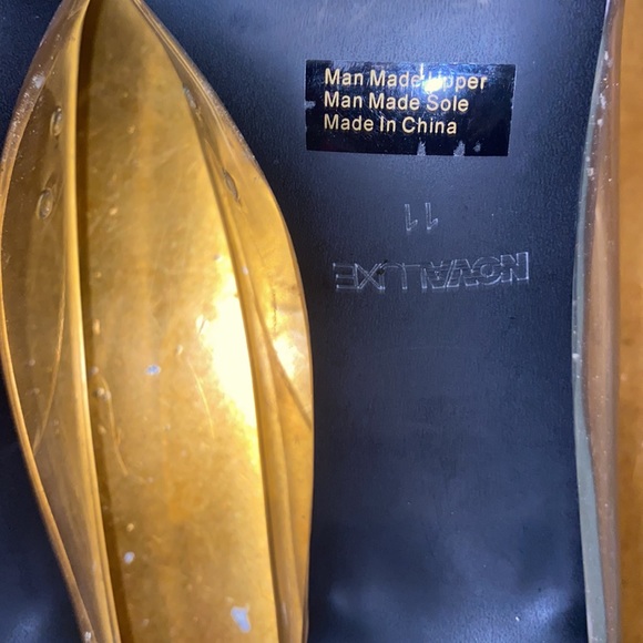 Clear Shell & metallic Gold Stilettos Heels Shoes - Picture 7 of 7